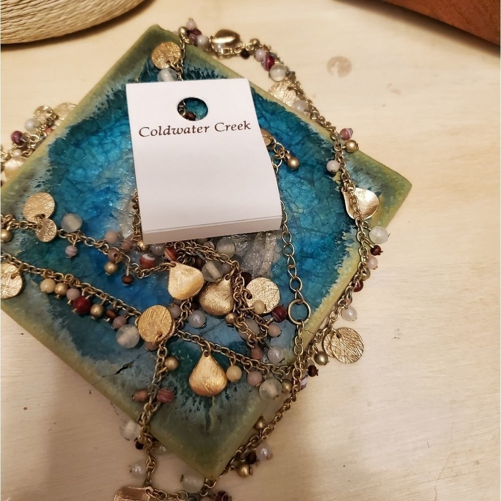 New Coldwater creek beaded and‎ disc neckla…